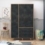 Hanah Home Chunky Armario Roble y Gris Oscuro